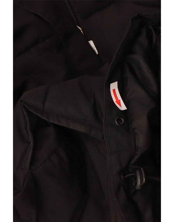 Ellesse Womens Oversized Hooded Padded Jacket UK 8 Small Black Polyester