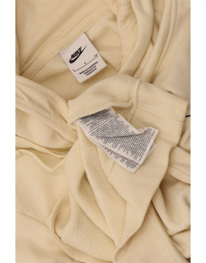 Nike Mens Hoodie Jumper Small Beige Cotton