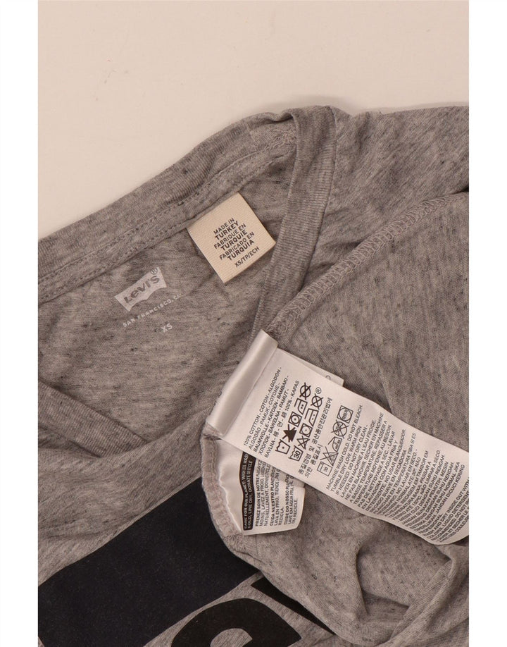 Levi's Mens Graphic T-Shirt Top XS Grey Flecked Cotton