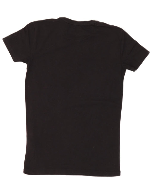 Emporio Armani Mens Graphic T-Shirt Top Medium Black Cotton