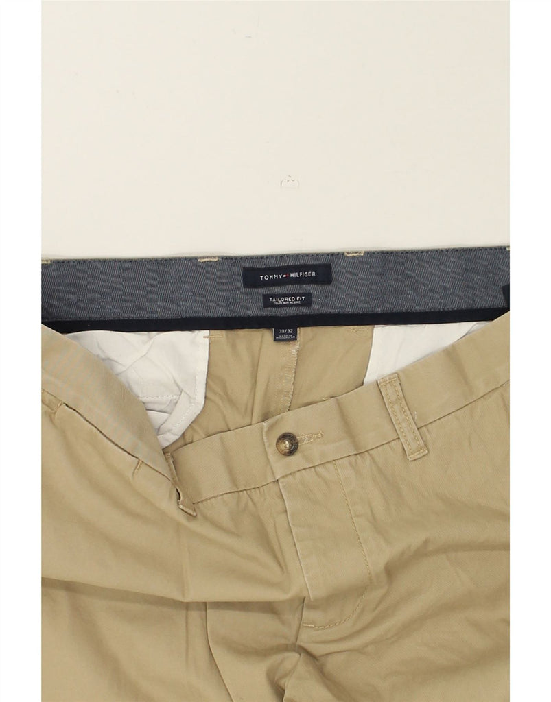 TOMMY HILFIGER Mens Tailored Fit Straight Chino Trousers W38 L32 Beige | Vintage Tommy Hilfiger | Thrift | Second-Hand Tommy Hilfiger | Used Clothing | Messina Hembry 