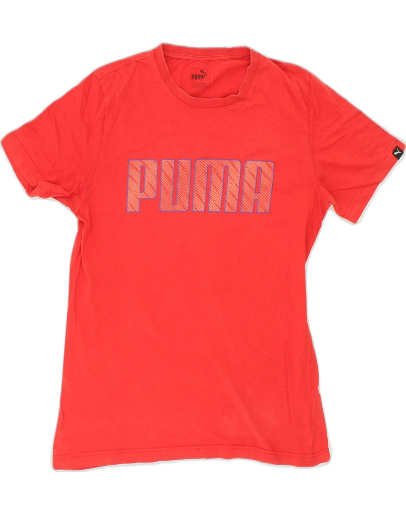 PUMA Mens Graphic T-Shirt Top Small Red Cotton | Vintage Puma | Thrift | Second-Hand Puma | Used Clothing | Messina Hembry 