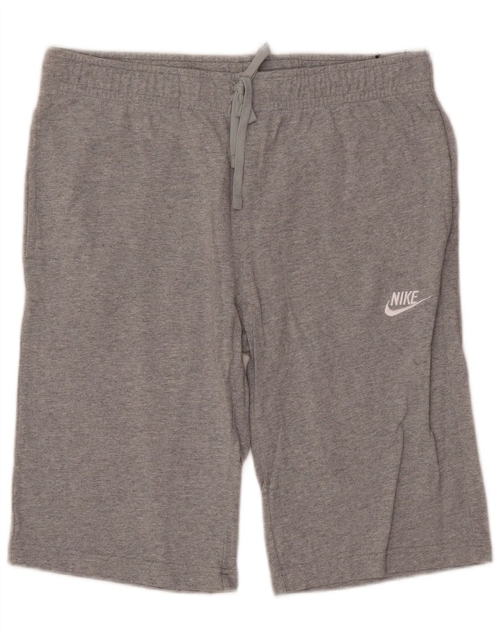 NIKE Mens Sport Shorts Medium Grey Flecked Cotton