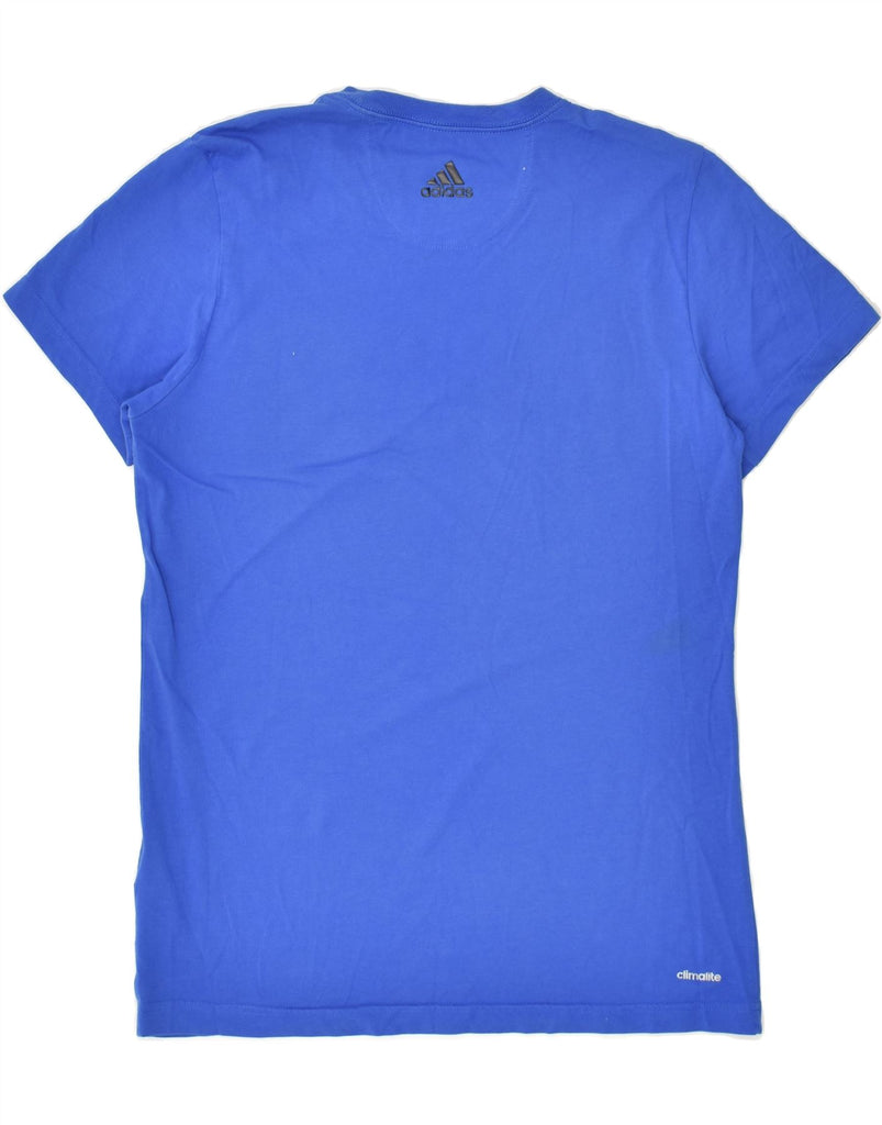 ADIDAS Mens Climalite Graphic T-Shirt Top Medium Blue Cotton | Vintage Adidas | Thrift | Second-Hand Adidas | Used Clothing | Messina Hembry 