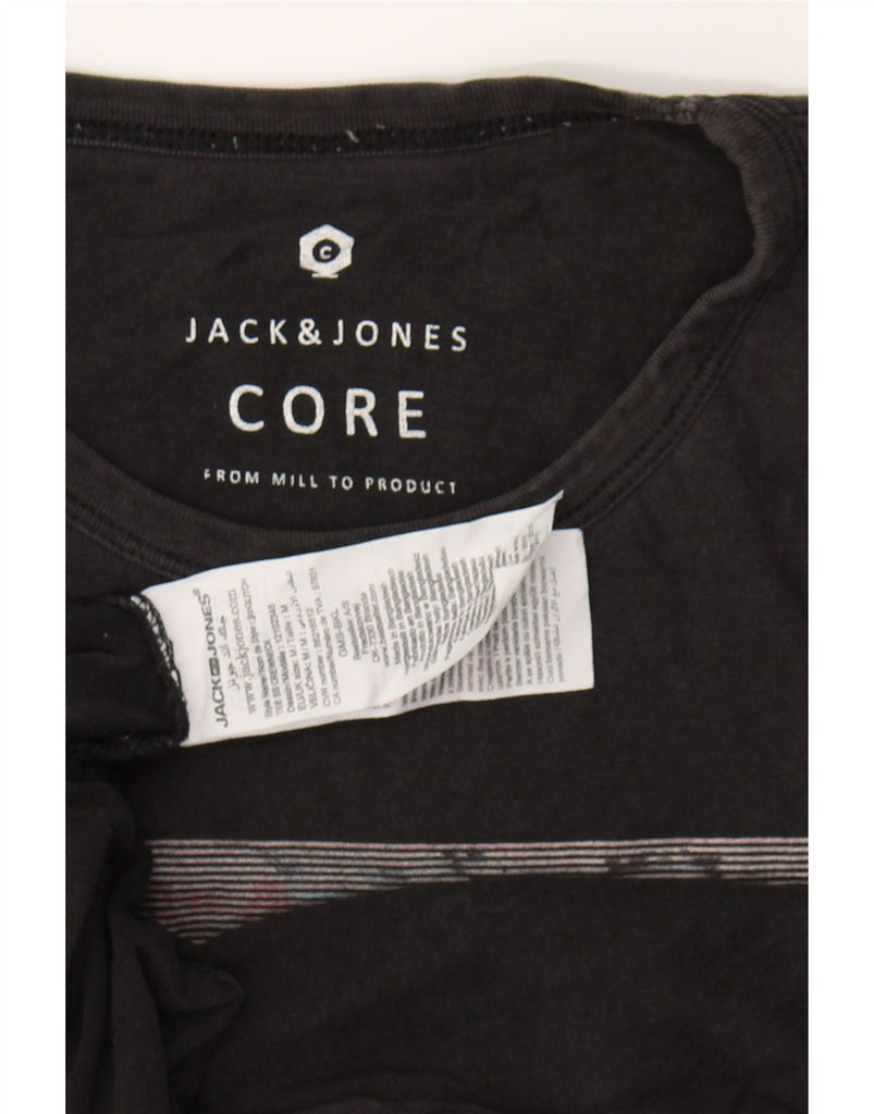JACK & JONES Mens Graphic T-Shirt Top Medium Black Cotton Vintage Jack & Jones and Second-Hand Jack & Jones from Messina Hembry 