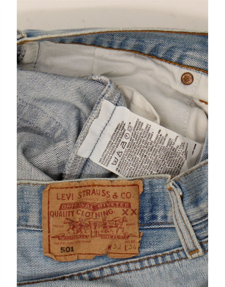 Levi's Mens 501 Straight Jeans W32 L31 Blue Cotton