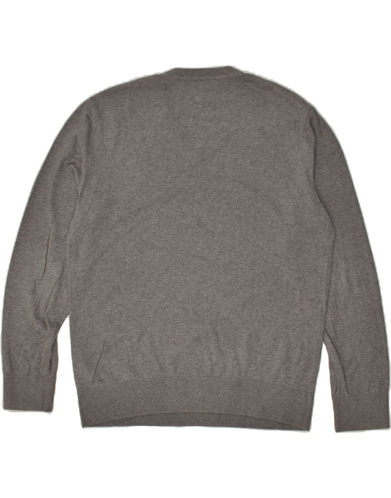 GAP Mens V-Neck Jumper Sweater Medium Grey Cotton | Vintage Gap | Thrift | Second-Hand Gap | Used Clothing | Messina Hembry 