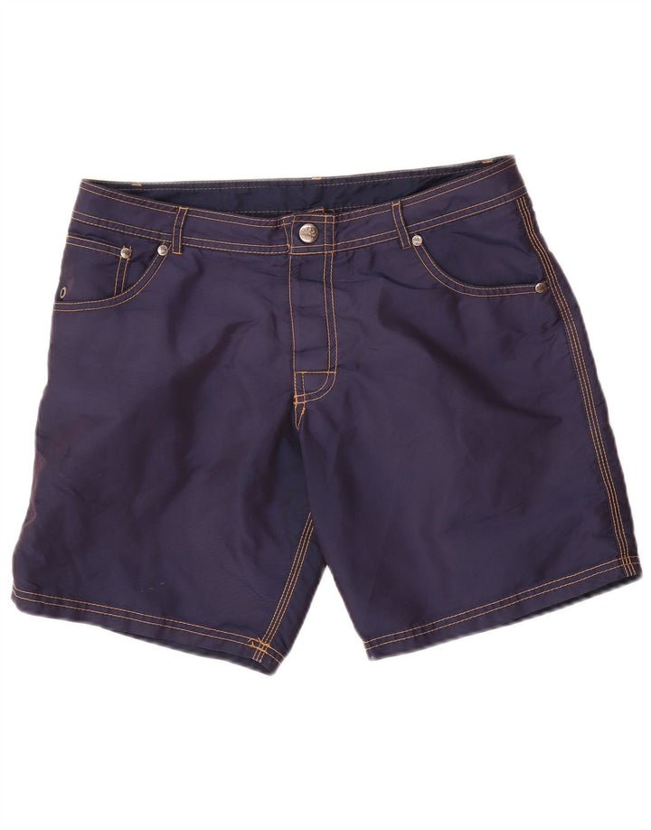 Sundek Mens Swimming Shorts Medium Navy Blue Polyester