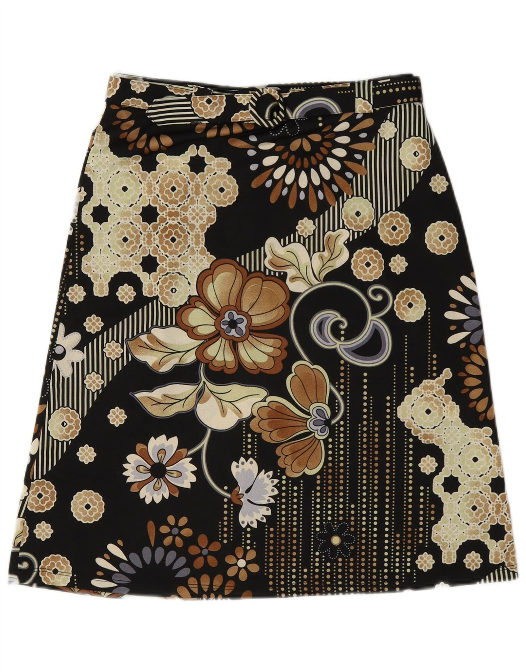 Imperial Womens Graphic A-Line Skirt Medium W28 Black Floral
