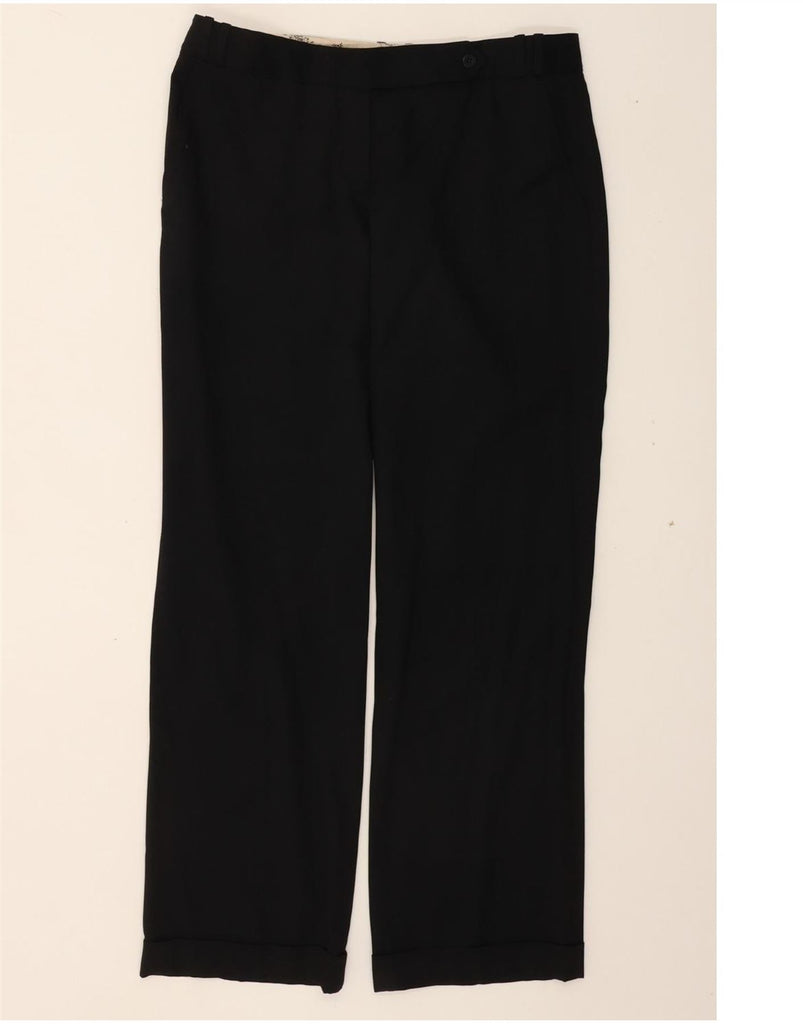 TED BAKER Womens Straight Suit Trousers Size 4 Large W32 L34 Black Viscose Vintage Ted Baker and Second-Hand Ted Baker from Messina Hembry 