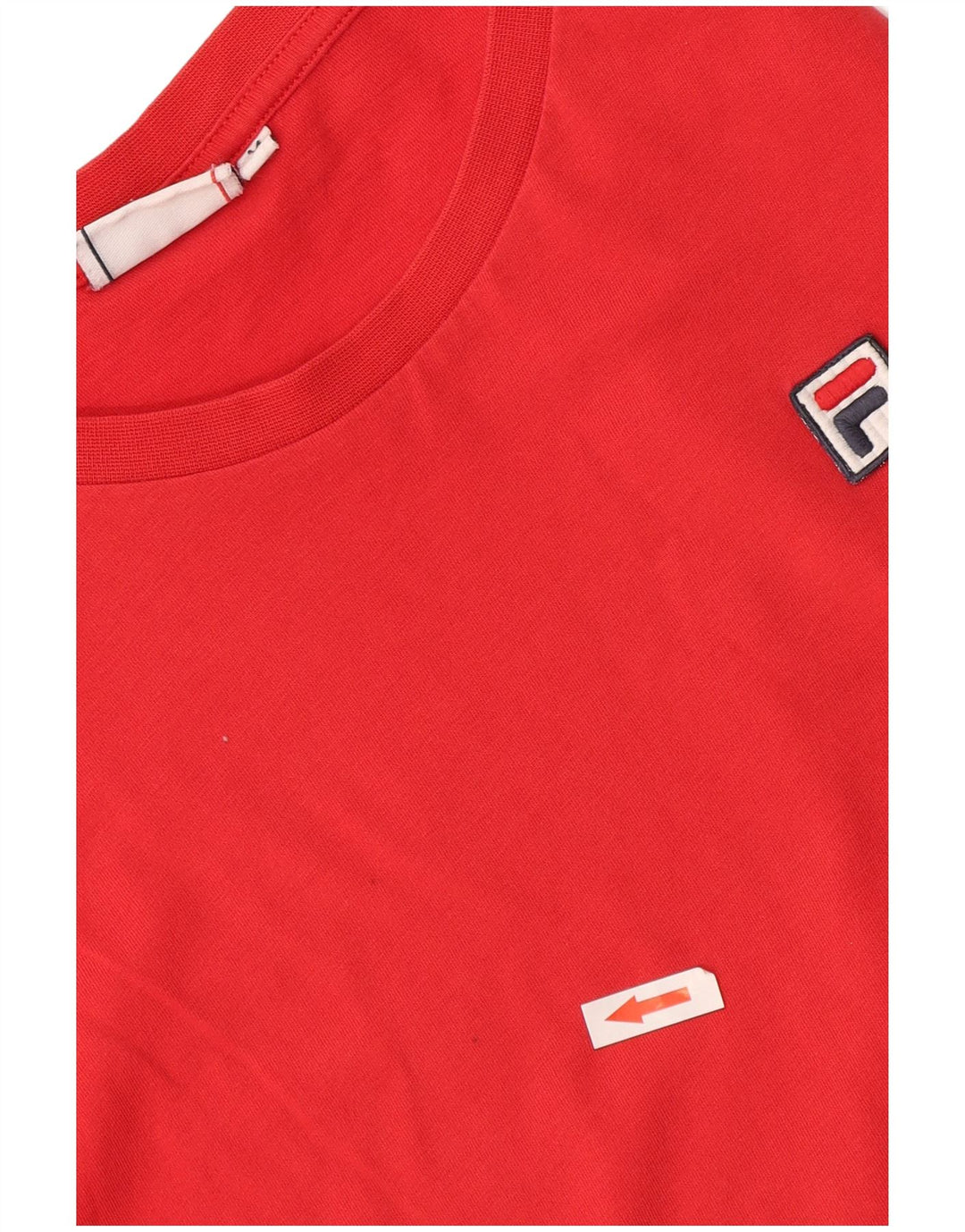 Fila Womens T-Shirt Top UK 14 Medium Red Cotton