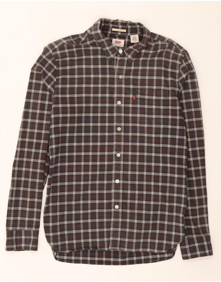 Levi's Mens Slim Fit Shirt Medium Multicoloured Check Cotton