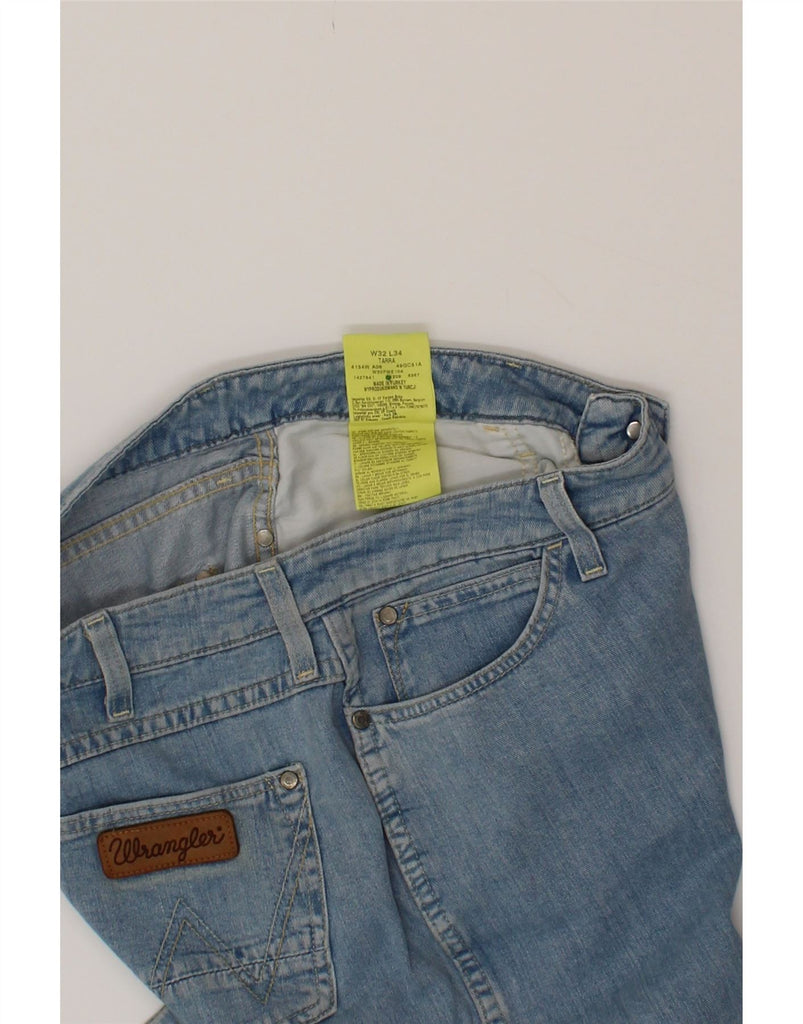 WRANGLER Womens Tarra Bootcut Jeans W32 L34 Blue Cotton Vintage Wrangler and Second-Hand Wrangler from Messina Hembry 