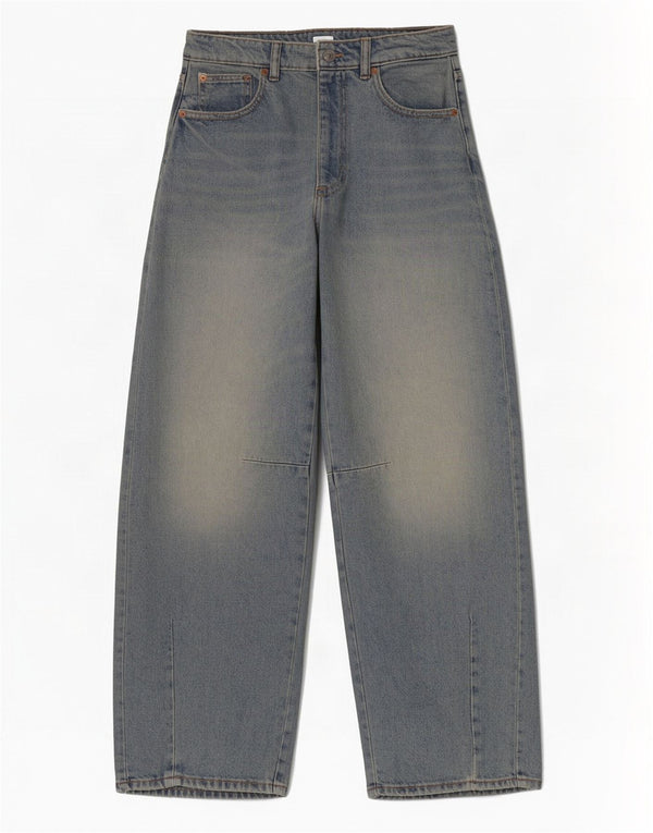 Zara Womens Balloon High Waist Jeans EU 36 XS W26 L29 Blue Cotton