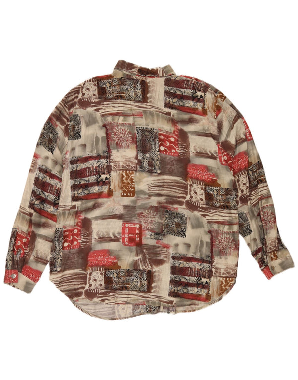 Vintage Womens Oversized Shirt Blouse IT 48 XL Multicoloured Patchwork