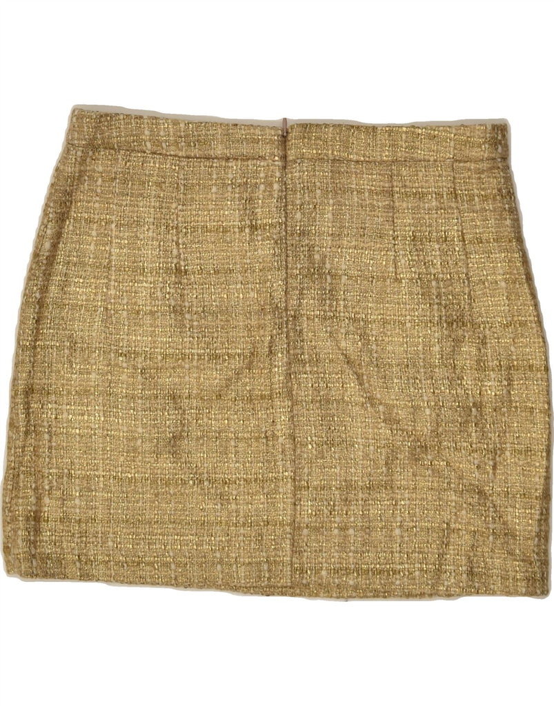 MASSIMO DUTTI Womens Mini Skirt W28 Medium Gold Acrylic | Vintage Massimo Dutti | Thrift | Second-Hand Massimo Dutti | Used Clothing | Messina Hembry 