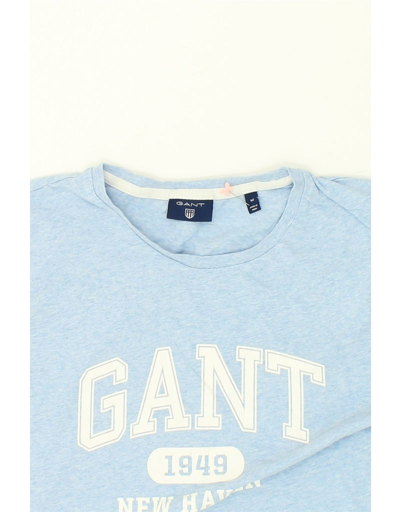 GANT Mens Graphic T-Shirt Top Medium Blue Cotton | Vintage Gant | Thrift | Second-Hand Gant | Used Clothing | Messina Hembry 