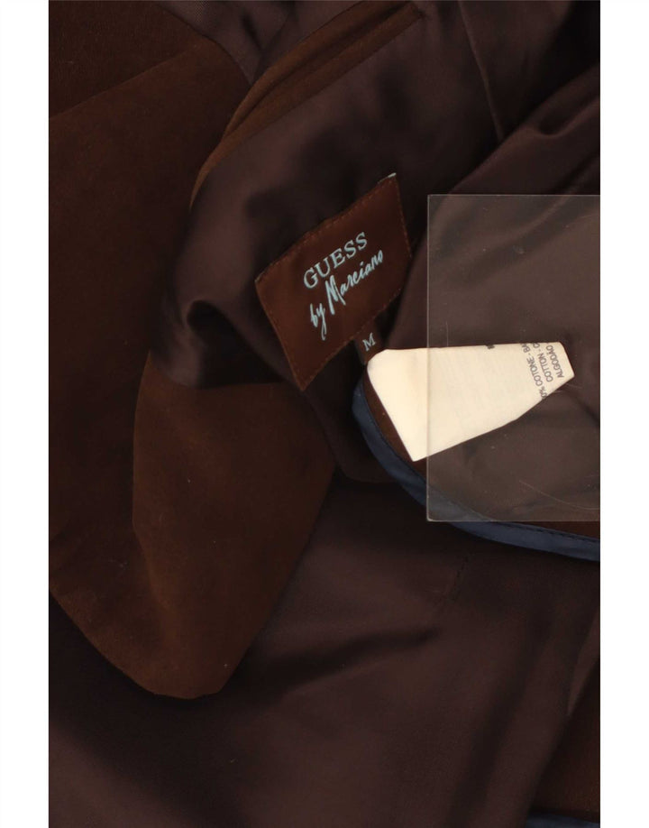 Guess Mens Overcoat UK 38 Medium Brown Cotton