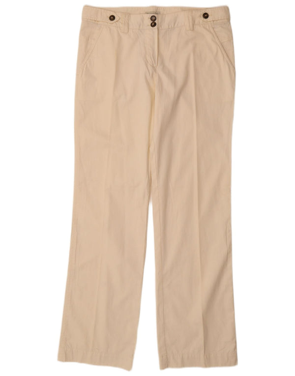 MASSIMO DUTTI Womens Straight Chino Trousers EU 42 Large W32 L34 Beige