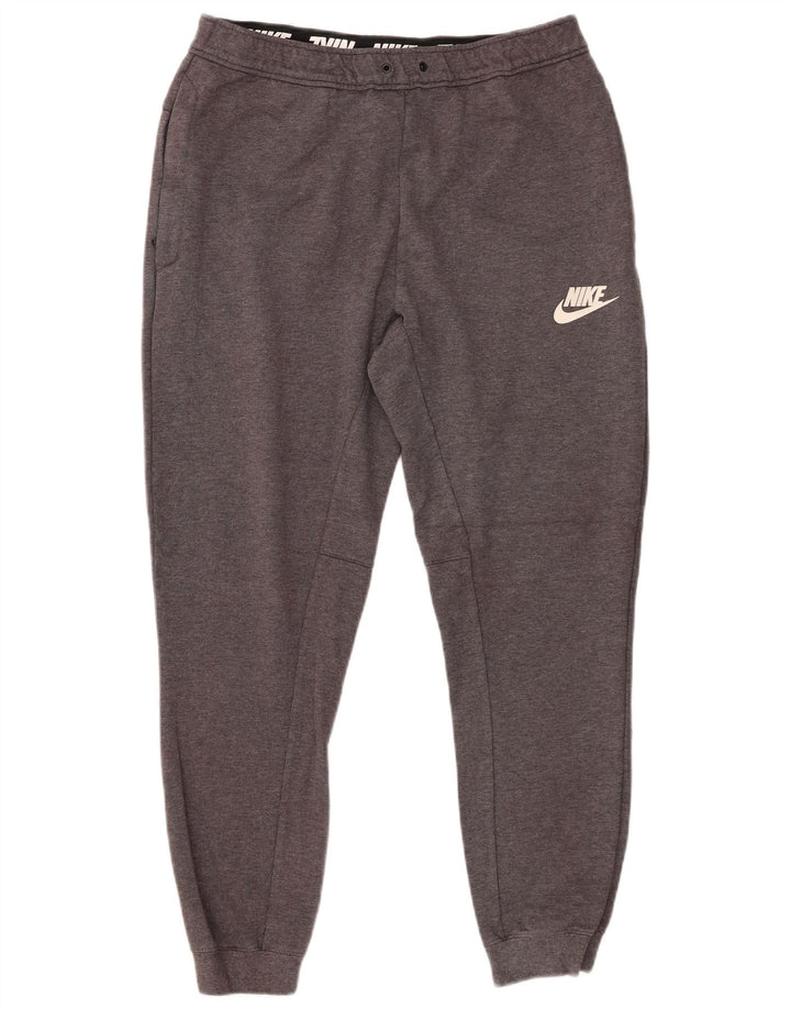 NIKE Mens Tracksuit Trousers Joggers Medium  Grey Cotton