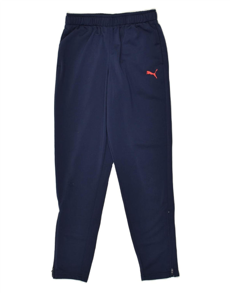 PUMA Boys Climalite Tracksuit Trousers 11-12 Years Navy Blue Polyester | Vintage Puma | Thrift | Second-Hand Puma | Used Clothing | Messina Hembry 