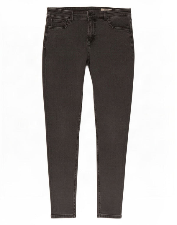 Marks & Spencer Womens Skinny Jeans UK 14 Large W30 L29 Grey Cotton