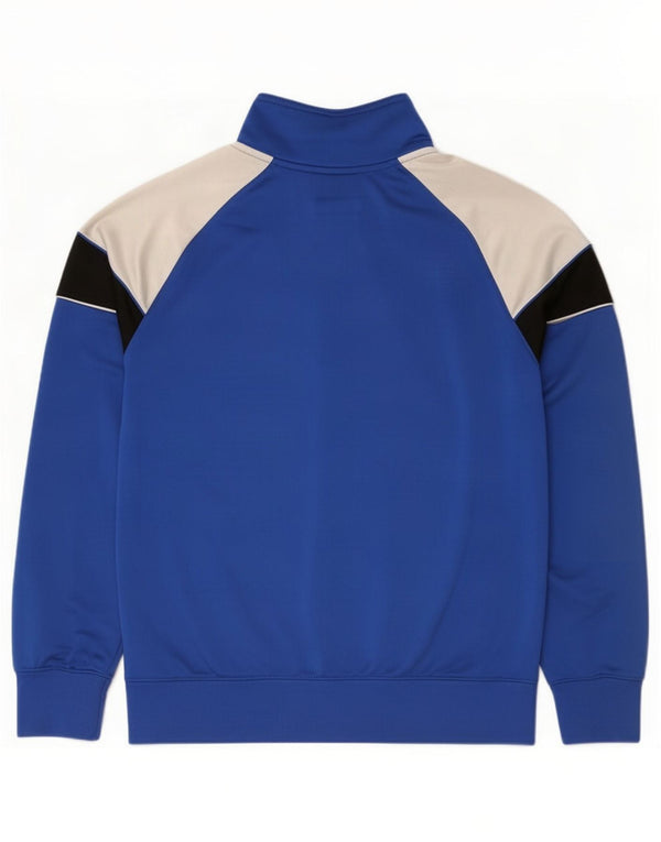 Nike Mens Tracksuit Top Jacket Large Blue Colourblock Polyester