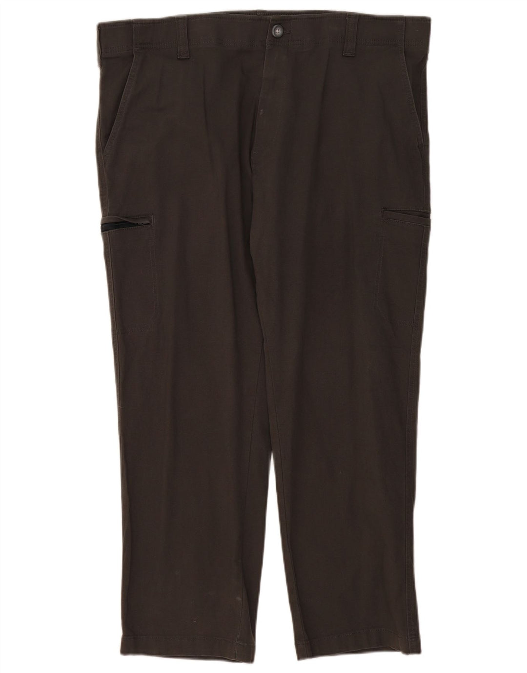 LEE Mens Straight Cargo Trousers W40 L30 Grey Cotton