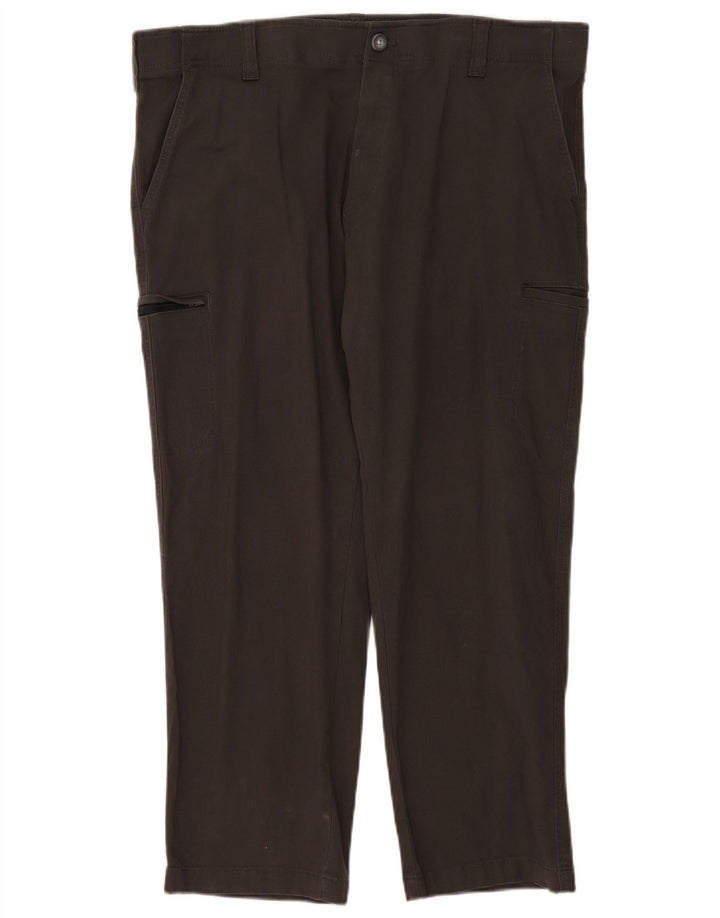 LEE Mens Straight Cargo Trousers W40 L30 Grey Cotton