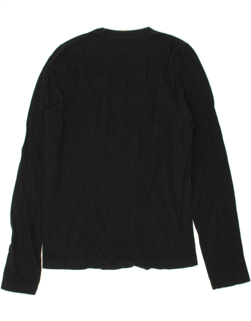 HOLLISTER Mens Graphic Top Long Sleeve Small Black Cotton Vintage Hollister and Second-Hand Hollister from Messina Hembry 
