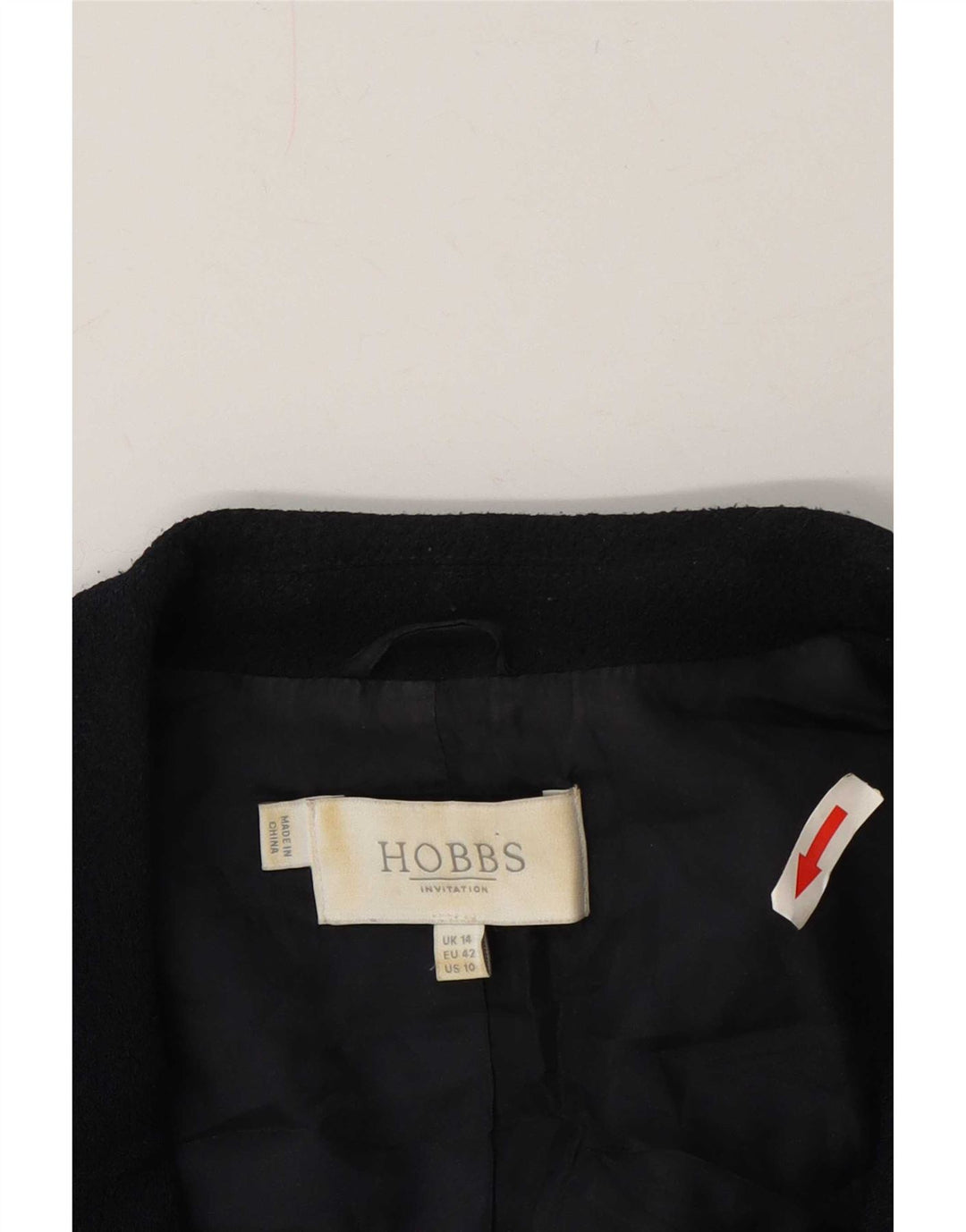 Hobbs Womens 2 Button Blazer Jacket UK 14 Large Navy Blue Polyester