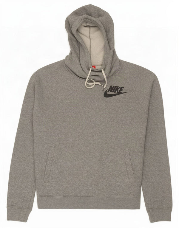 Nike Mens Hoodie Jumper Small Grey Cotton