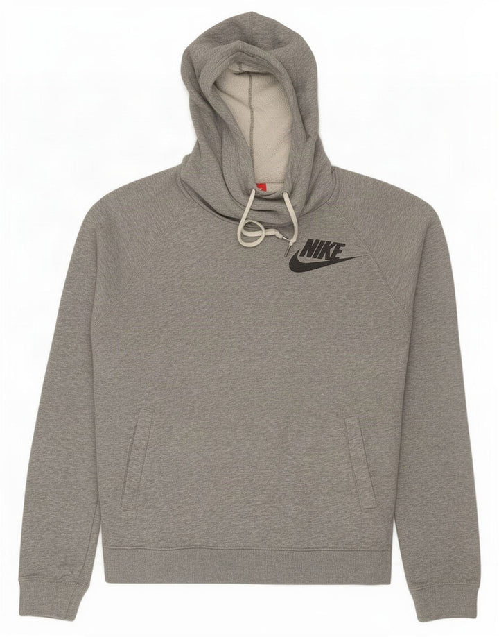 Nike Mens Hoodie Jumper Small Grey Cotton