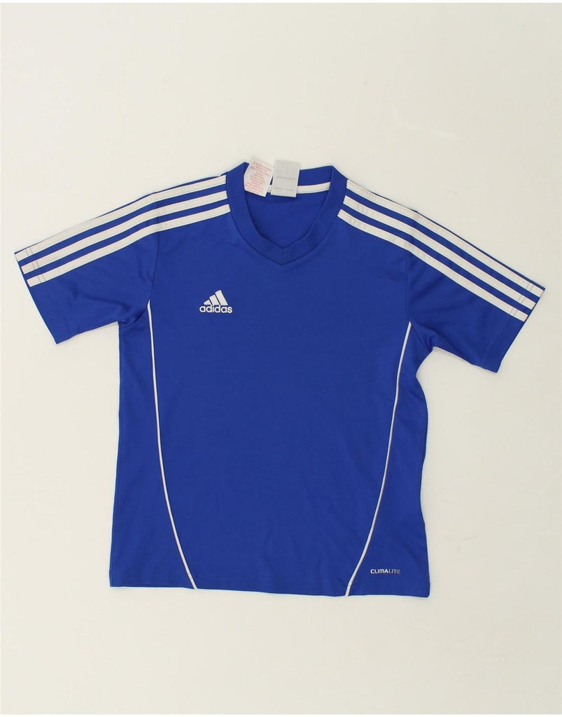 ADIDAS Womens T-Shirt Top UK 2 2XS Blue Polyester | Vintage Adidas | Thrift | Second-Hand Adidas | Used Clothing | Messina Hembry 