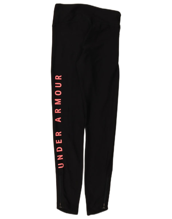 Under Armour Womens Heat Gear Graphic Leggings UK 10 Small  Black