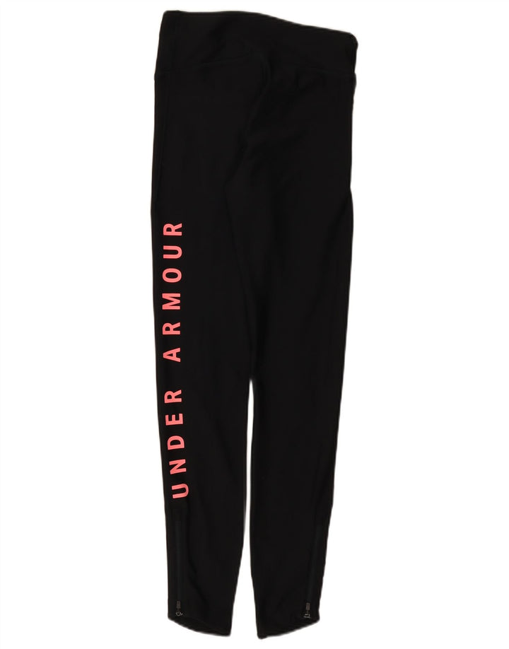 Under Armour Womens Heat Gear Graphic Leggings UK 10 Small  Black