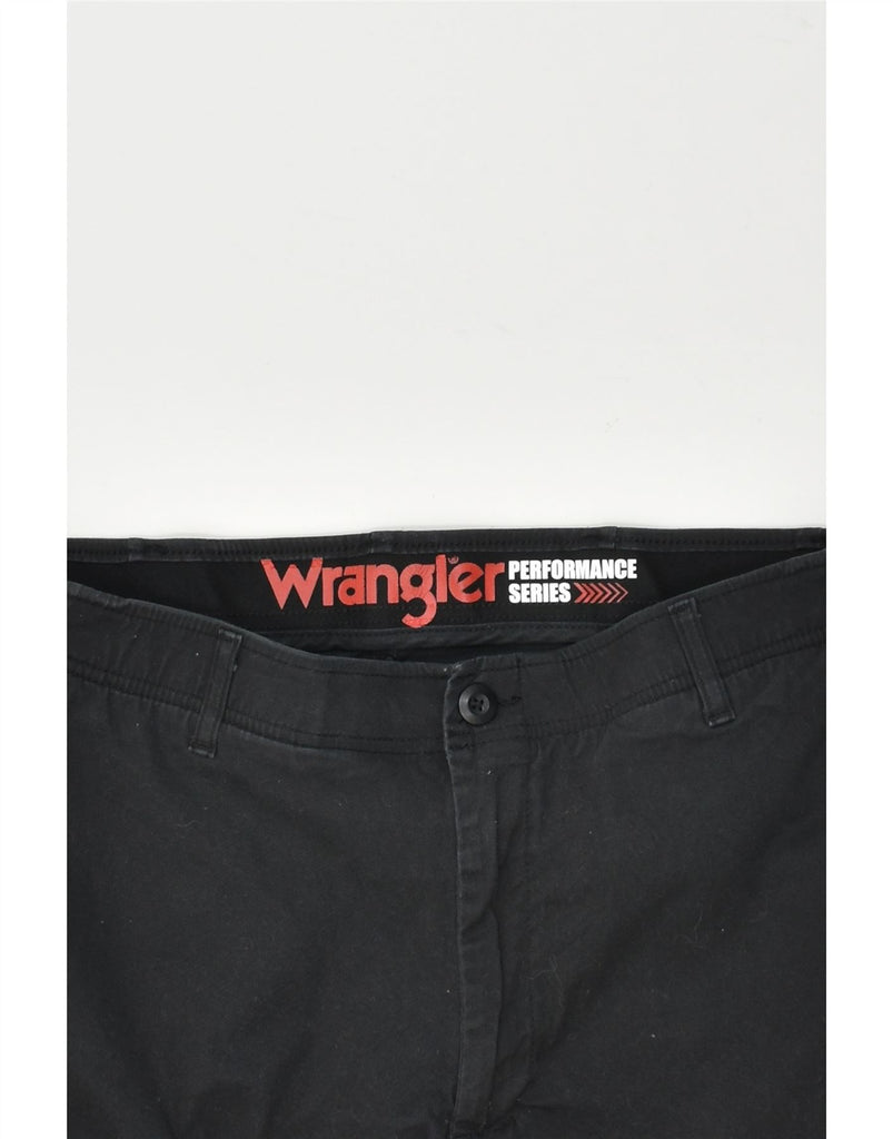 WRANGLER Womens Straight Chino Trousers W34 L34 Black Cotton | Vintage Wrangler | Thrift | Second-Hand Wrangler | Used Clothing | Messina Hembry 