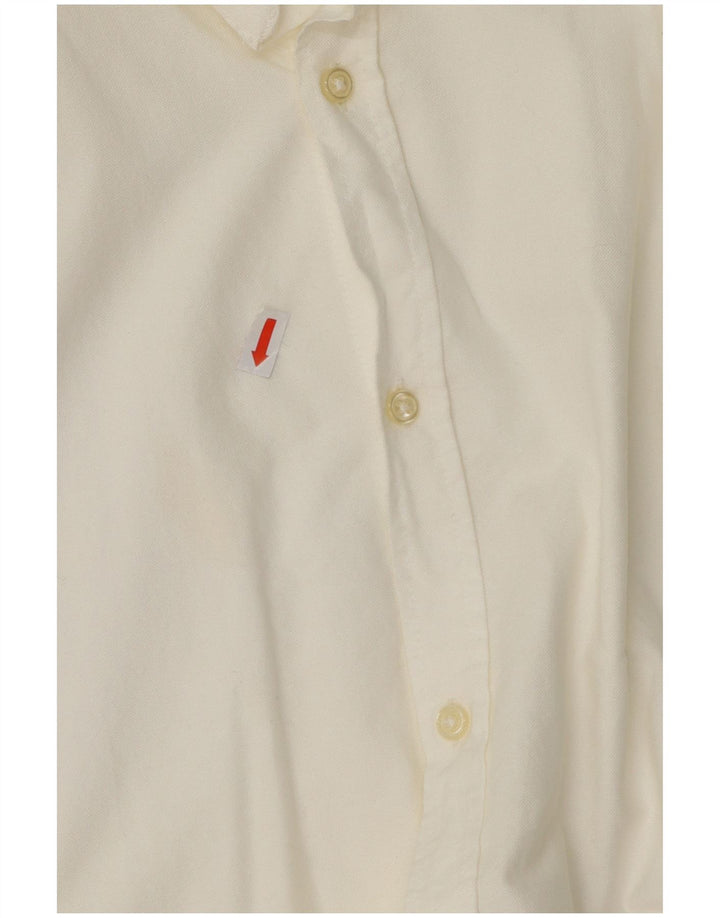 ZARA Mens Relaxed Fit Shirt Large White Cotton