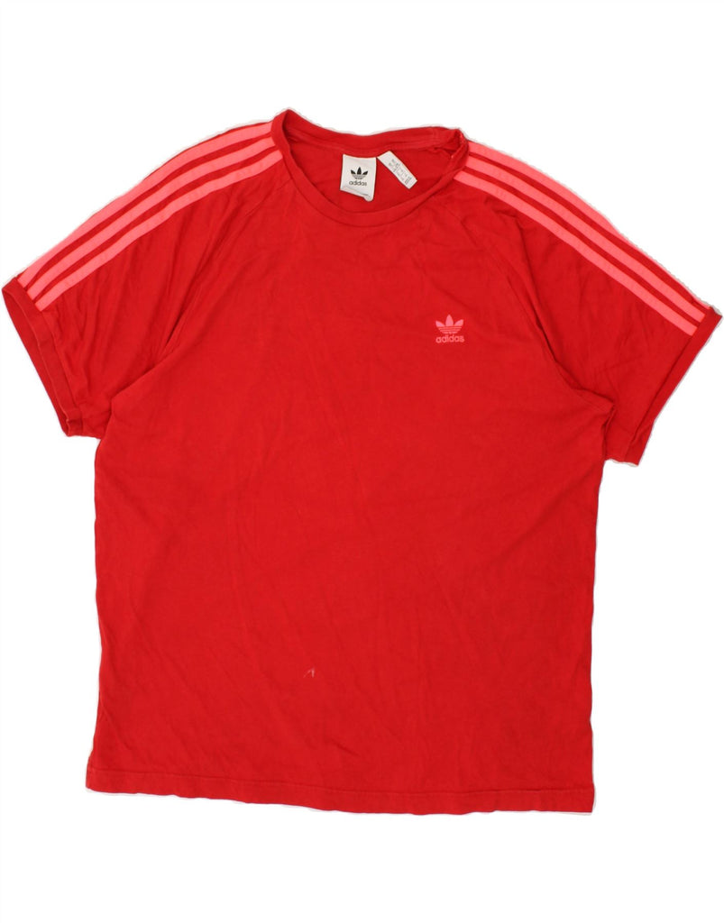 ADIDAS Mens T-Shirt Top XL Red Cotton | Vintage Adidas | Thrift | Second-Hand Adidas | Used Clothing | Messina Hembry 