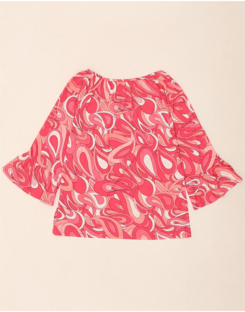 MICHAEL KORS Womens 3/4 Sleeve Blouse Top UK 16 Large Pink Paisley Cotton Vintage Michael Kors and Second-Hand Michael Kors from Messina Hembry 