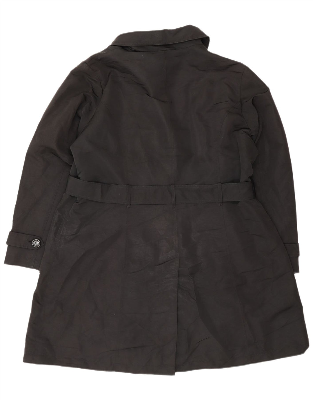 Marks & Spencer Womens Trench Coat UK 22 3XL Black Polyester