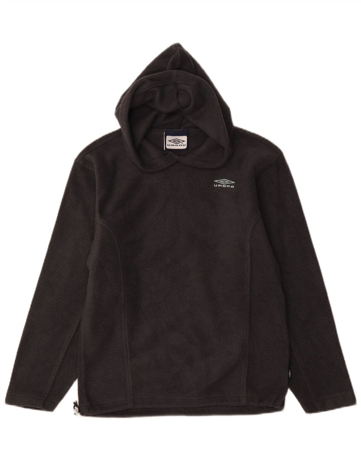 Umbro Boys Hooded Fleece Jumper 9-10 Years Grey Polyester