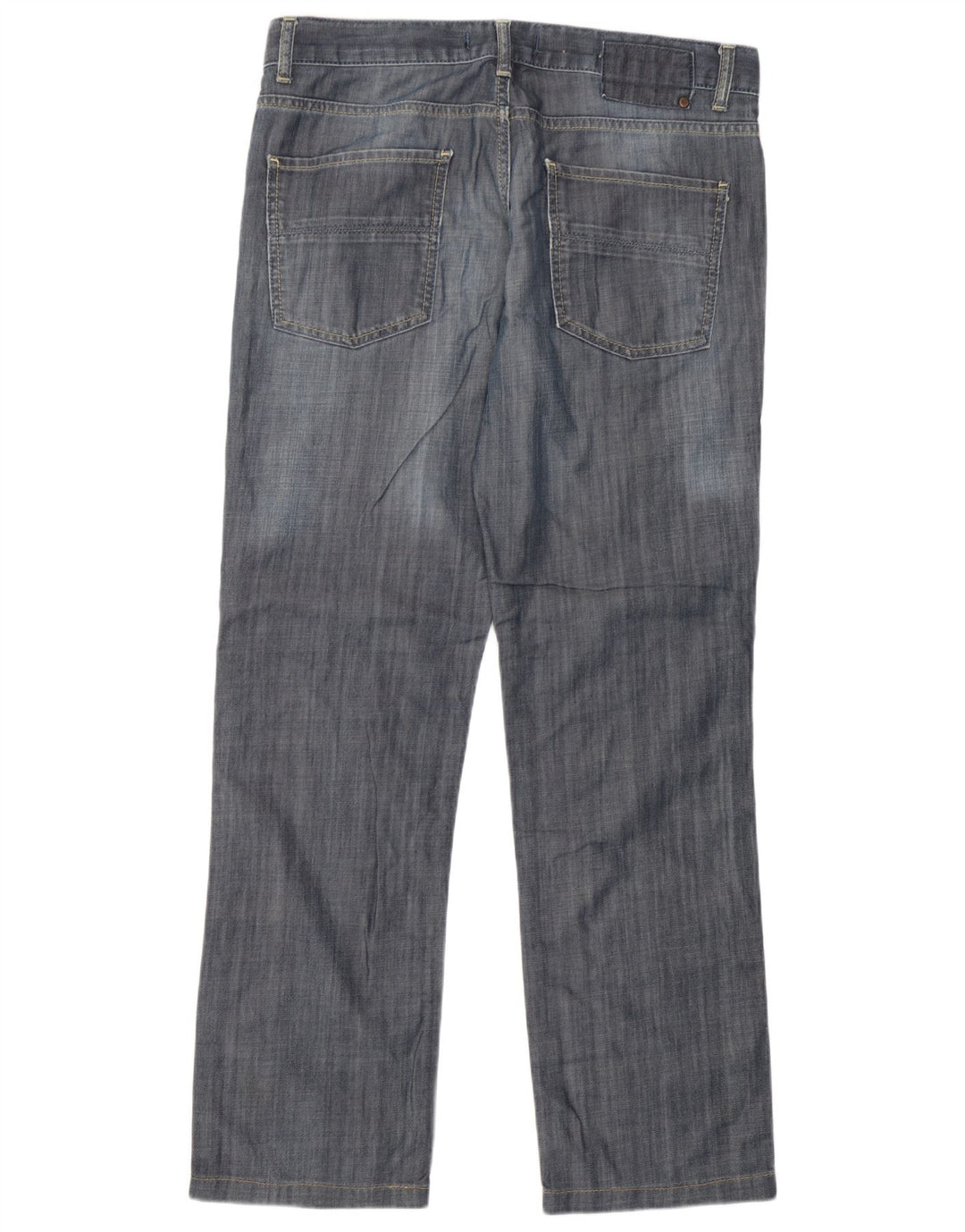 Zara Mens Straight Jeans EU 42 Large W32 L30 Blue Cotton