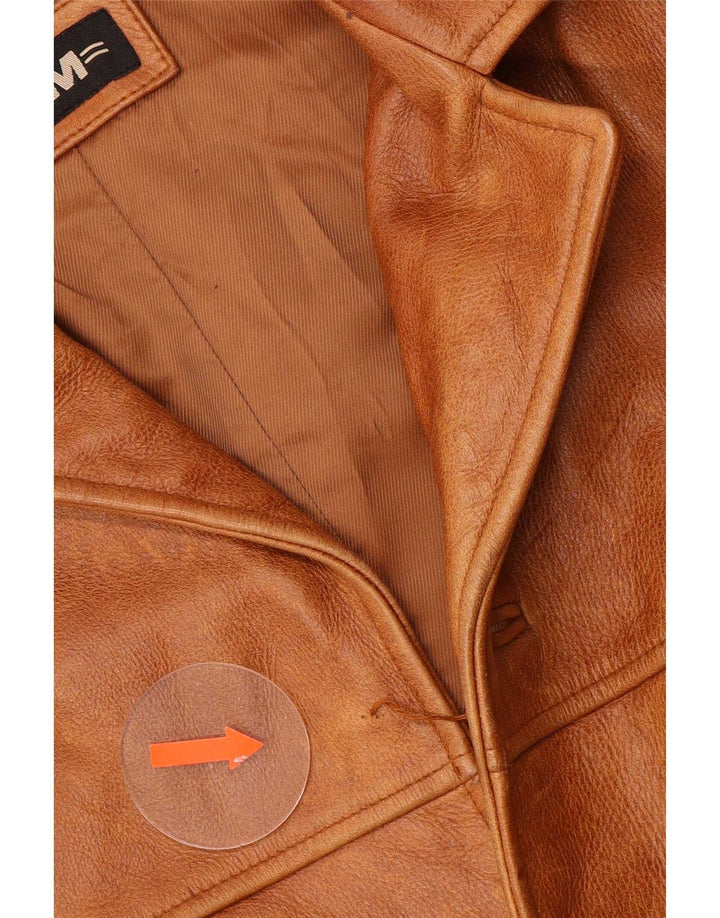 Vintage Mens Leather Jacket EU 48 Medium Brown Classic