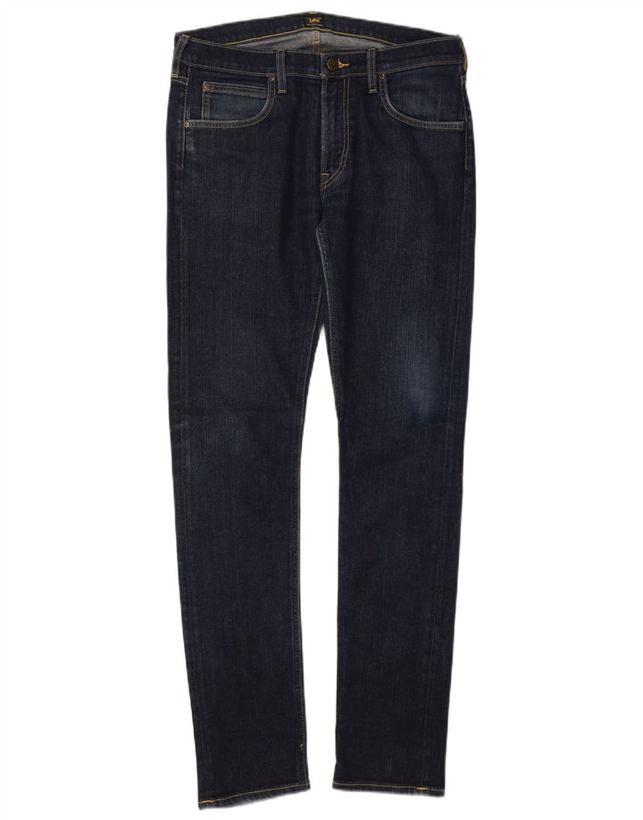 Lee Mens Luke Slim Jeans W33 L34 Navy Blue Cotton