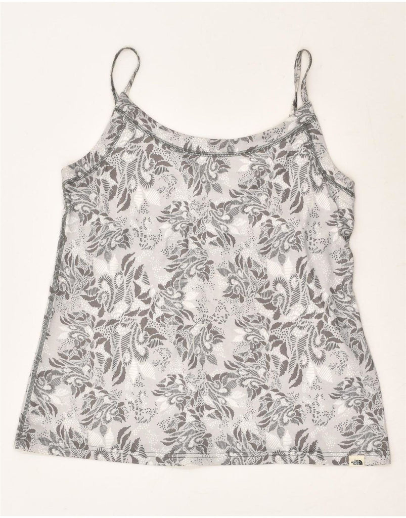 THE NORTH FACE Womens Cami Top UK 14 Large Grey Floral Polyester | Vintage The North Face | Thrift | Second-Hand The North Face | Used Clothing | Messina Hembry 