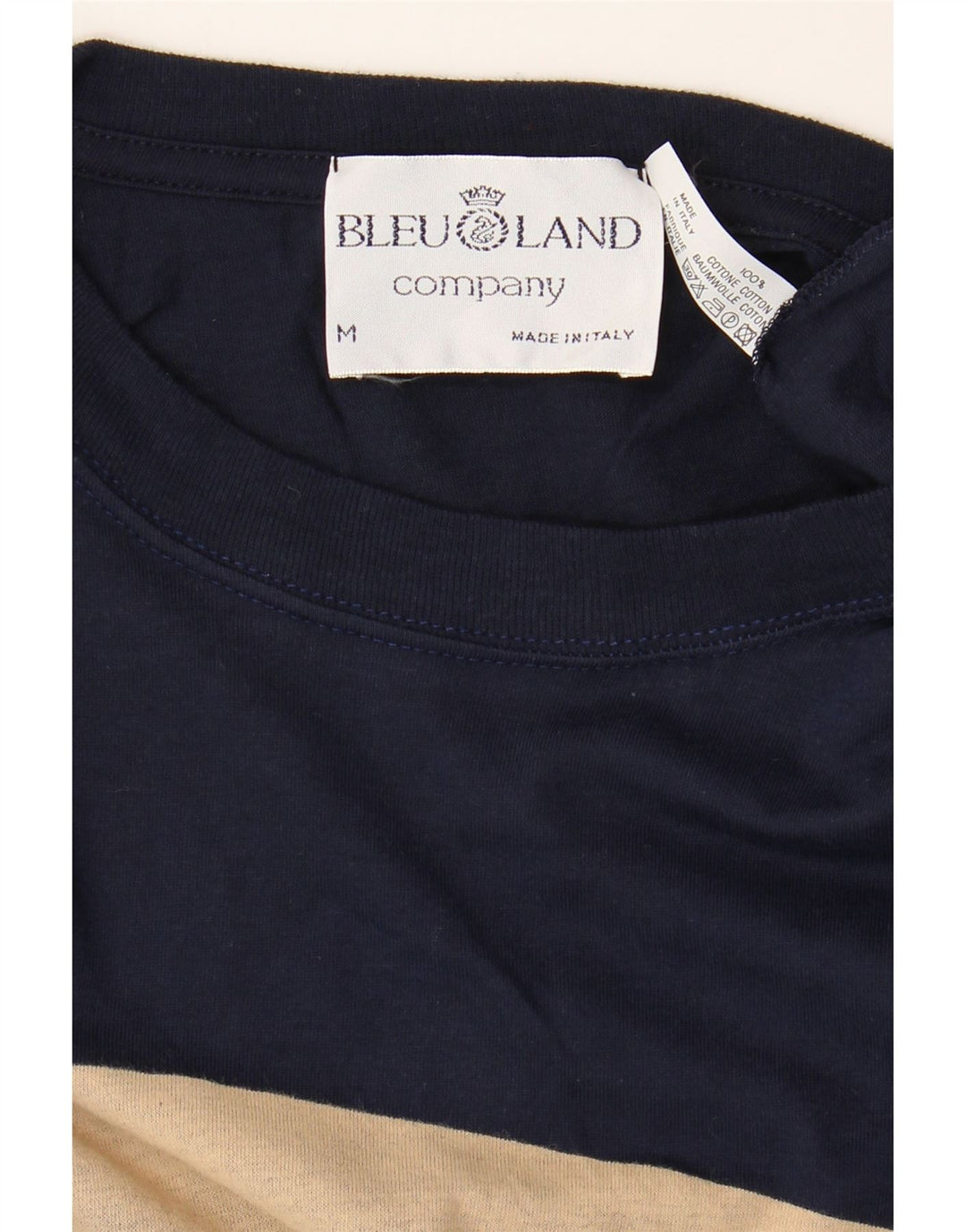 Vintage Mens Graphic T-Shirt Top Medium Navy Blue Cotton