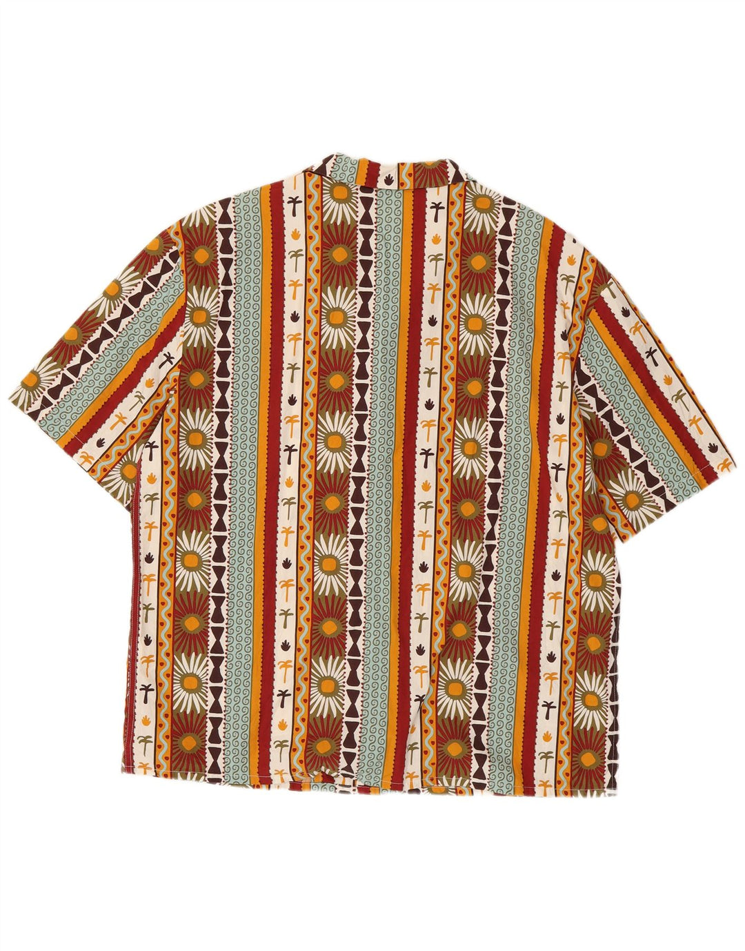 Zara Mens Short Sleeve Shirt Large Multicoloured Floral Cotton