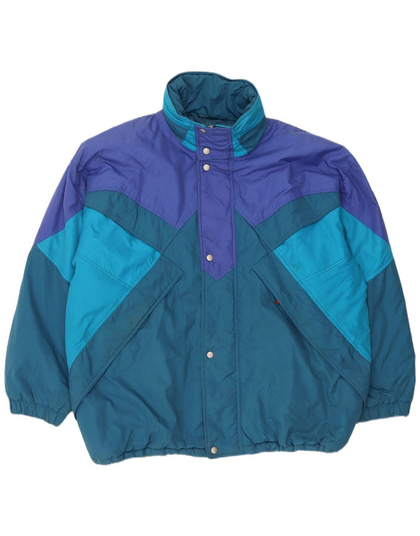 Brugi Mens Hooded Ski Jacket IT 56 3XL Multicoloured Colourblock Polyamide