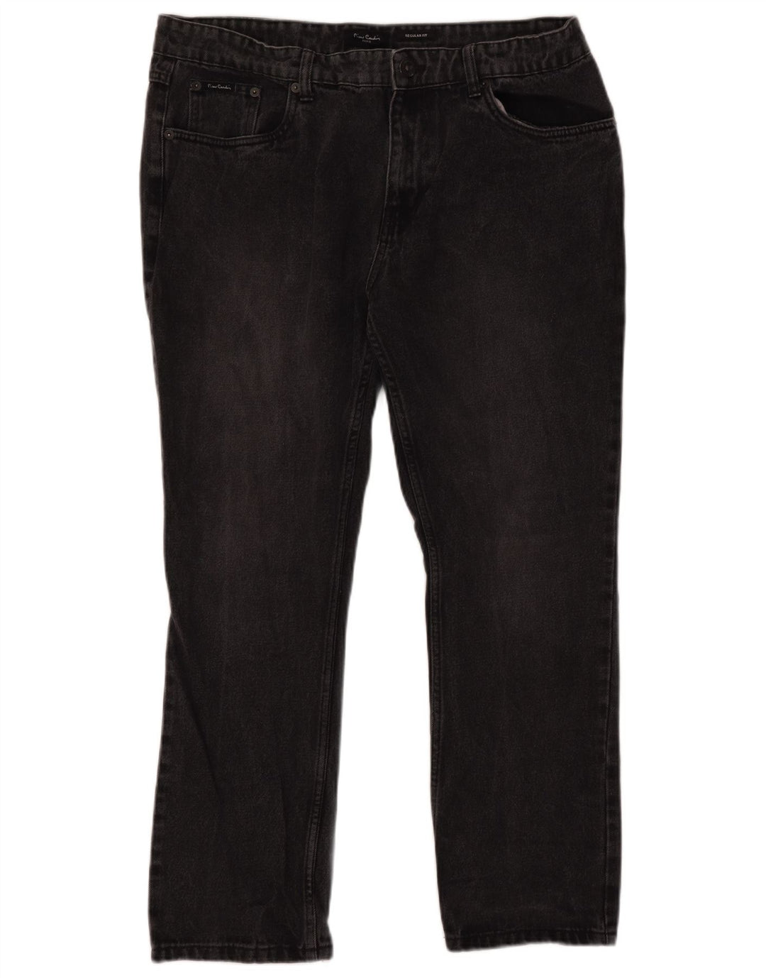 PIERRE CARDIN Mens Straight Jeans W38 L29  Black Cotton